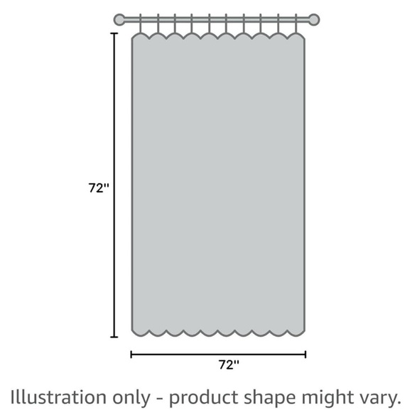 Lush Decor Linen Button Shower Curtain, 72" x 72", Blue & Off-White - Picture 3 of 5